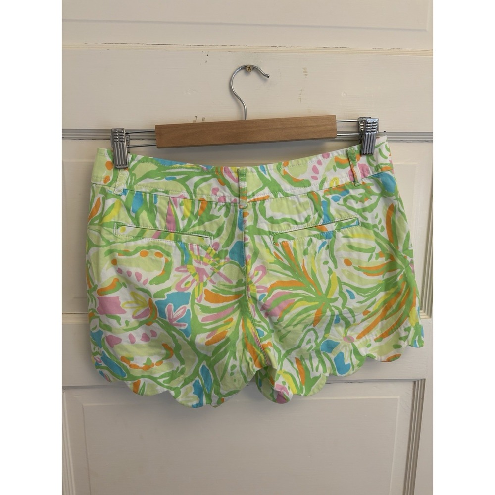 Lilly Pulitzer Women's The Buttercup Shorts Scalloped Edge‎ 100% Cotton Size 0 - Picture 5 of 8